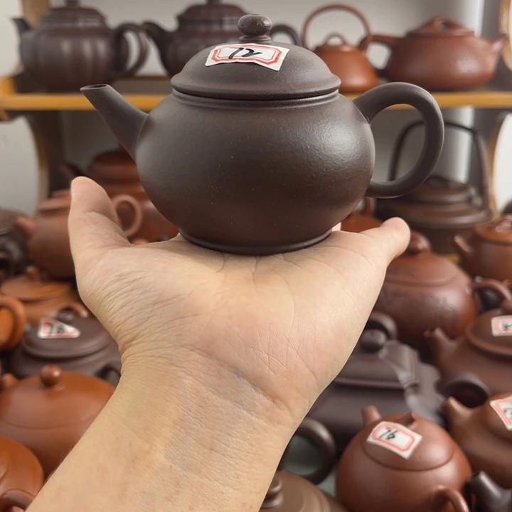 茶壶紫砂160cc紫泥半手