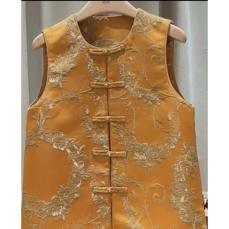 新中式提花国风马甲