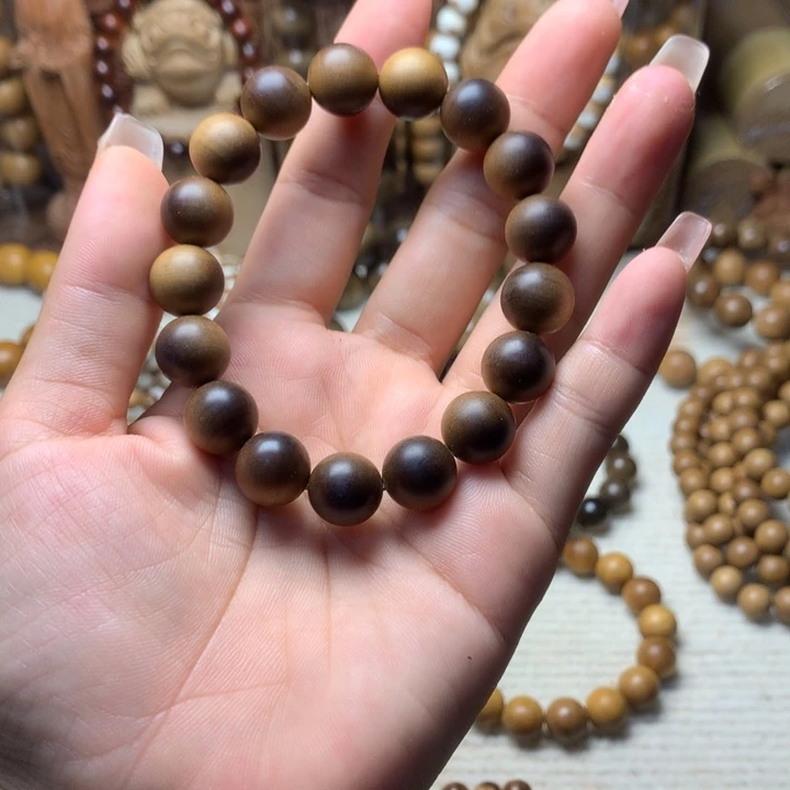 檀香木手串/手链老山檀香12横纹