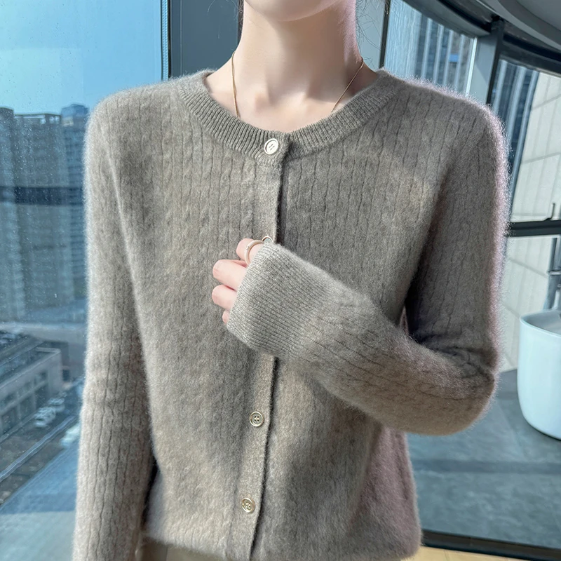 羊毛加厚女短款针织衫秋冬打底衫时尚