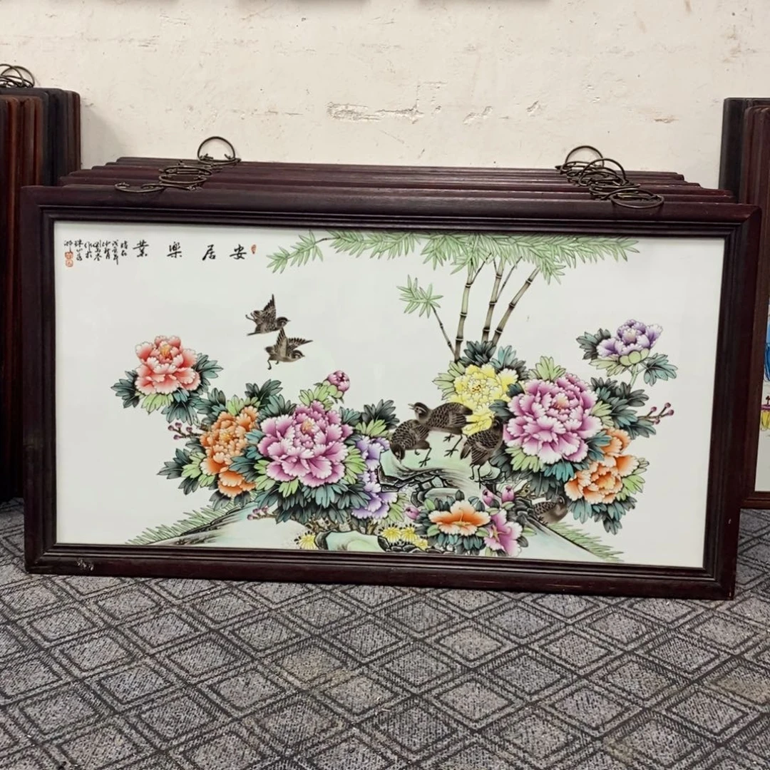 瓷片120*66 景德镇瓷板画柴窑烧制