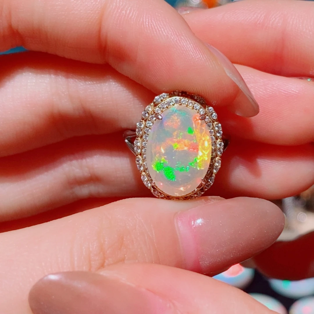 欧泊银S925镶嵌戒指