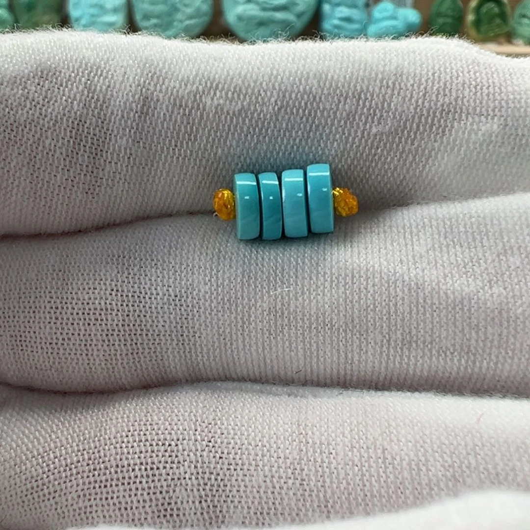 未镶嵌绿松石隔片6mm@****