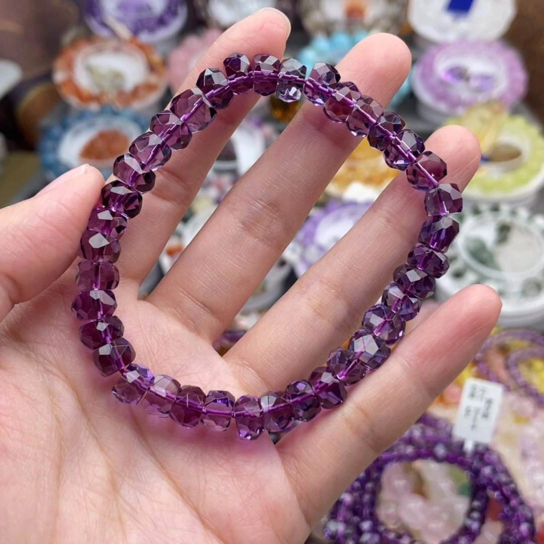 水晶手链未镶嵌任**?紫水晶