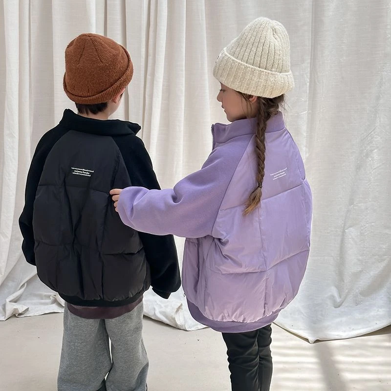 反季白鸭绒儿童轻薄羽绒服男童女童大中小童宝宝校服神器保暖外套