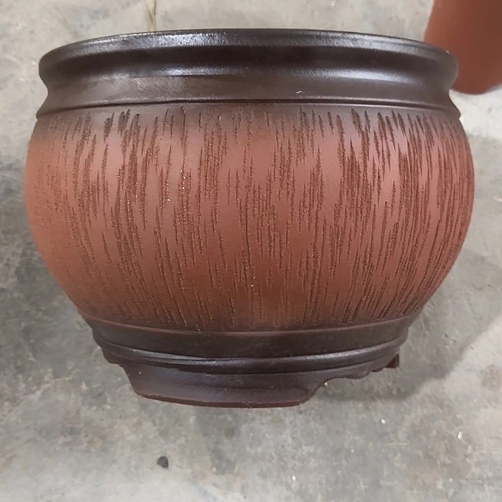 手工树皮纹大扁鼓30×23