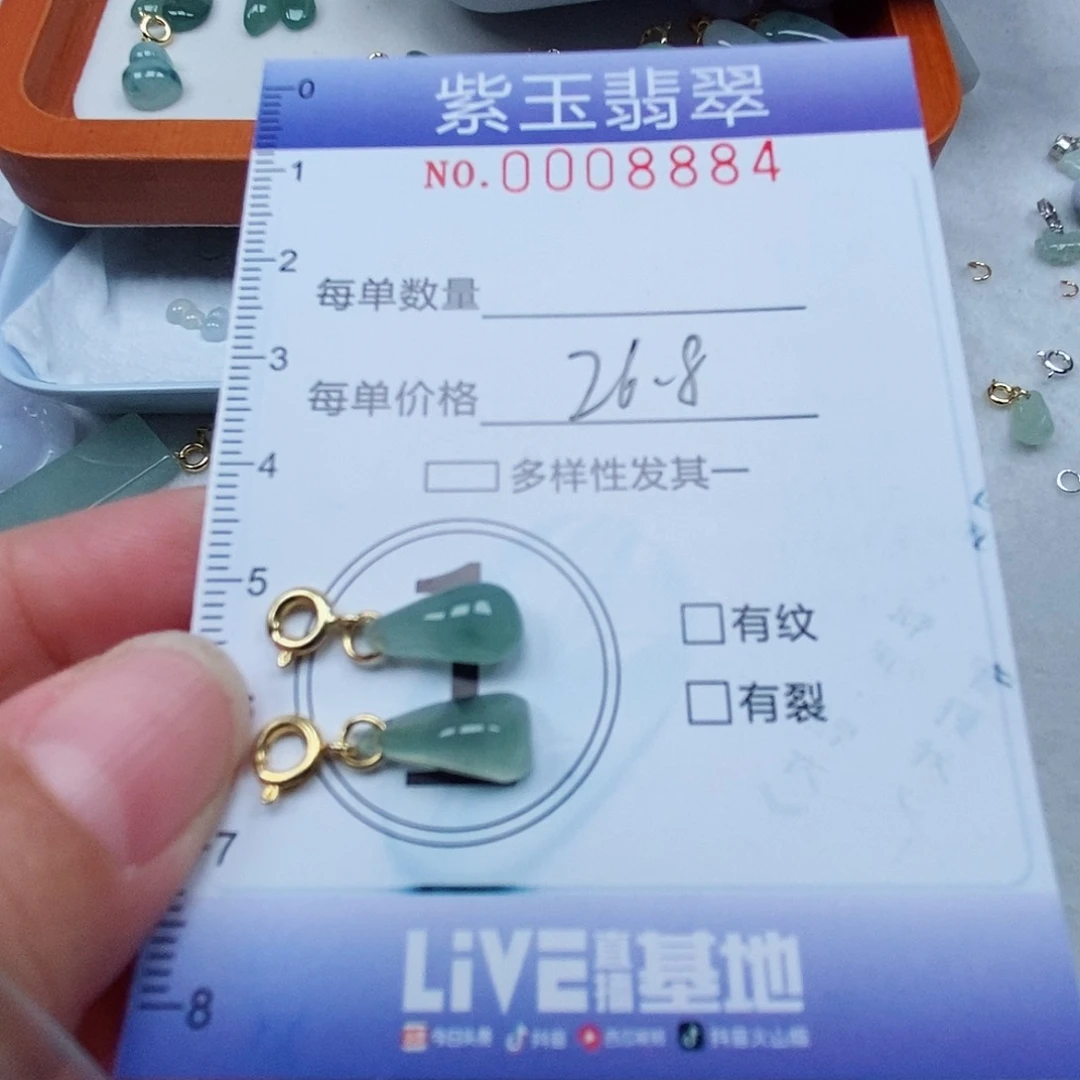 颈饰未镶嵌翡翠冰透滴溜