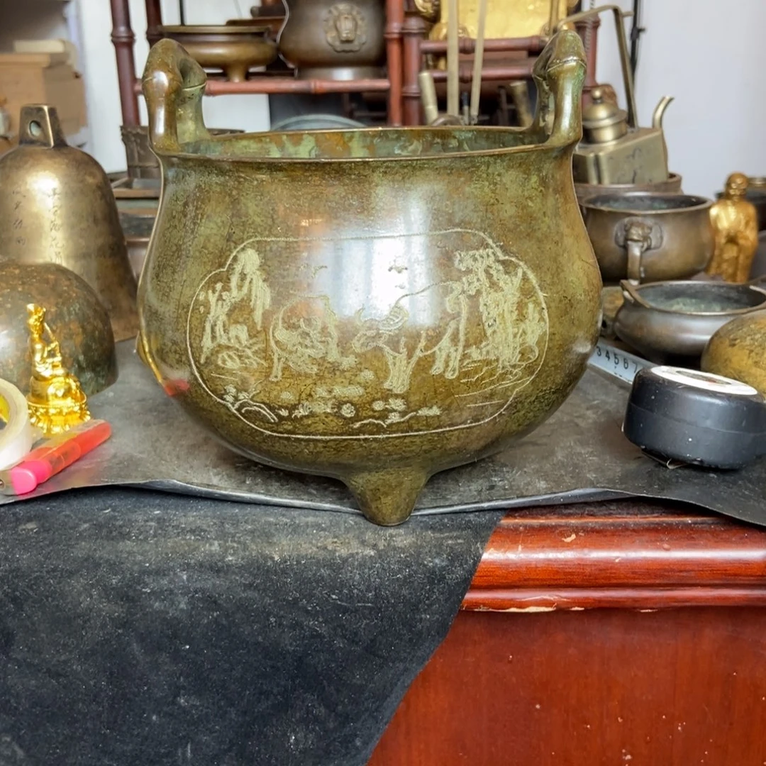 铜器工艺品摆件香炉摆件
