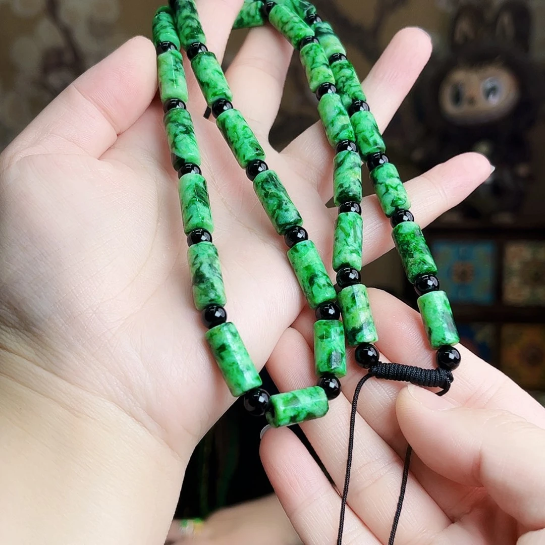 翡翠未镶嵌颈饰项链