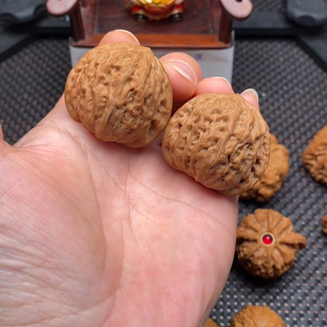 文玩核桃把件全品白茬铁锤39.5尺