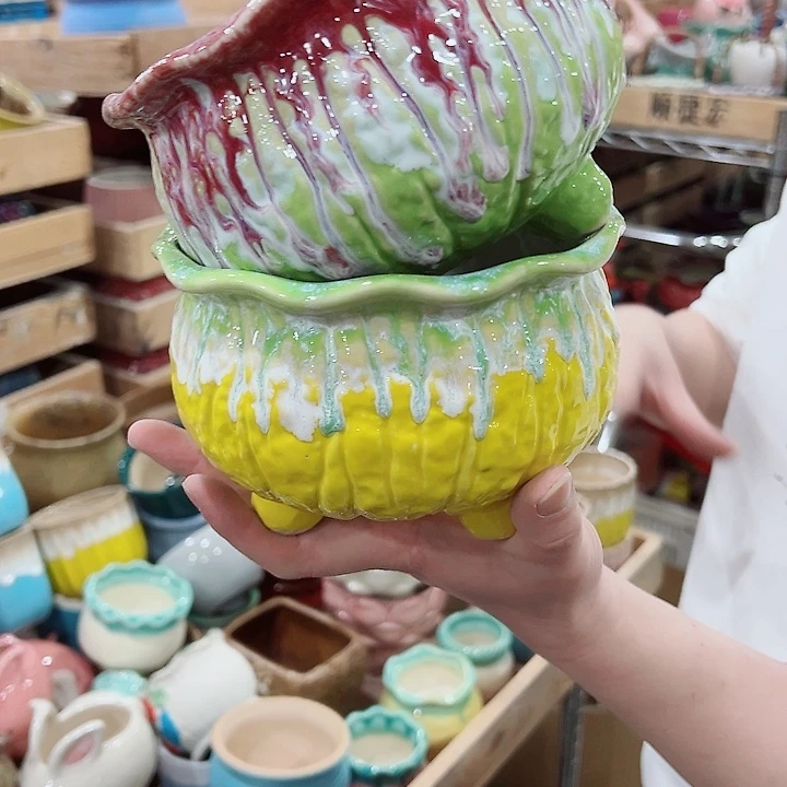 有孔，凑单福利满10元发货陶瓷多肉花盆！