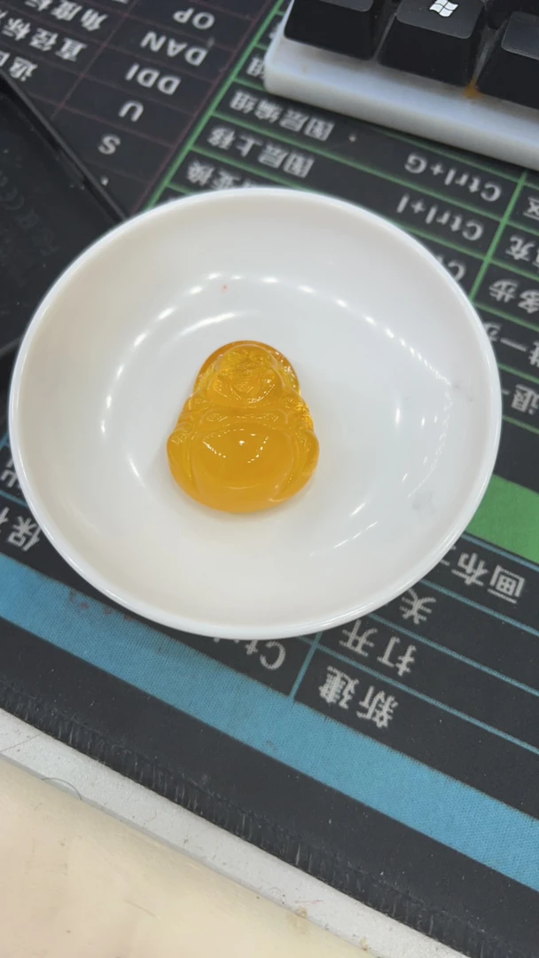 【全品珠宝】天然蜜蜡金绞蜜佛公吊坠 A288  1个