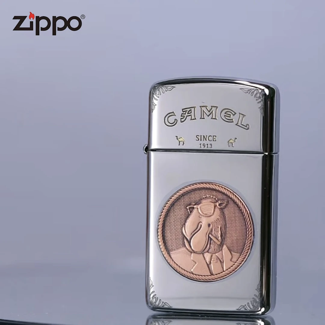ZIPPO 打火机正品 1606紫铜贴章骆驼老乔DY9920TZ 0015