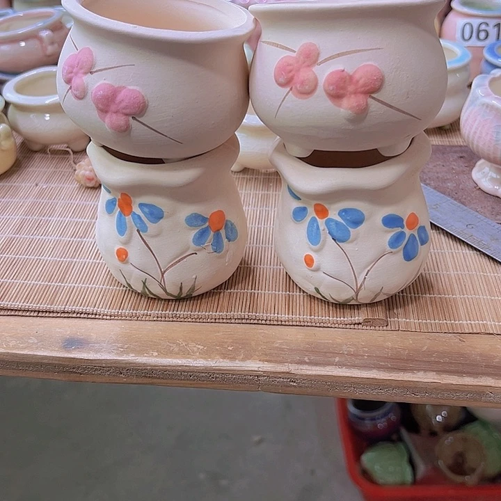 红陶陶瓷花盆当场满12包邮