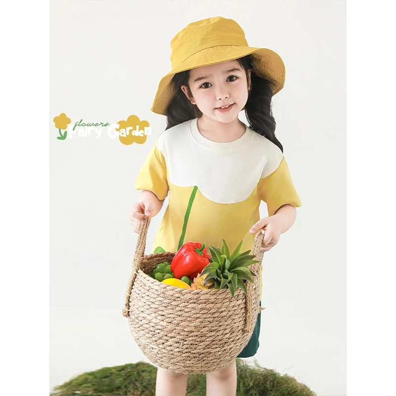 YOEHYAUL/幼悠【风吻花田】夏伍波下洋气森系时尚运动韩版 X5026