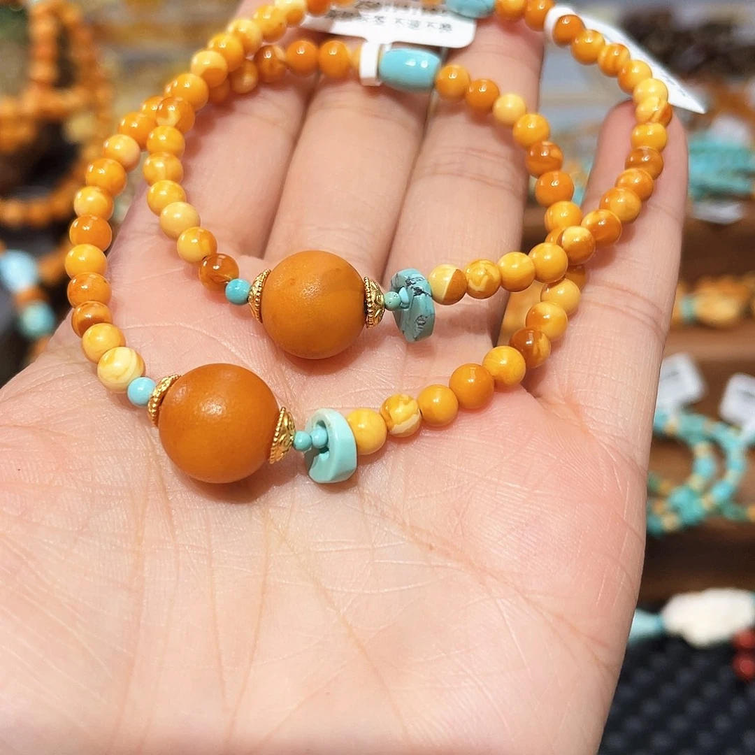 琥珀手串未镶嵌多样发其一