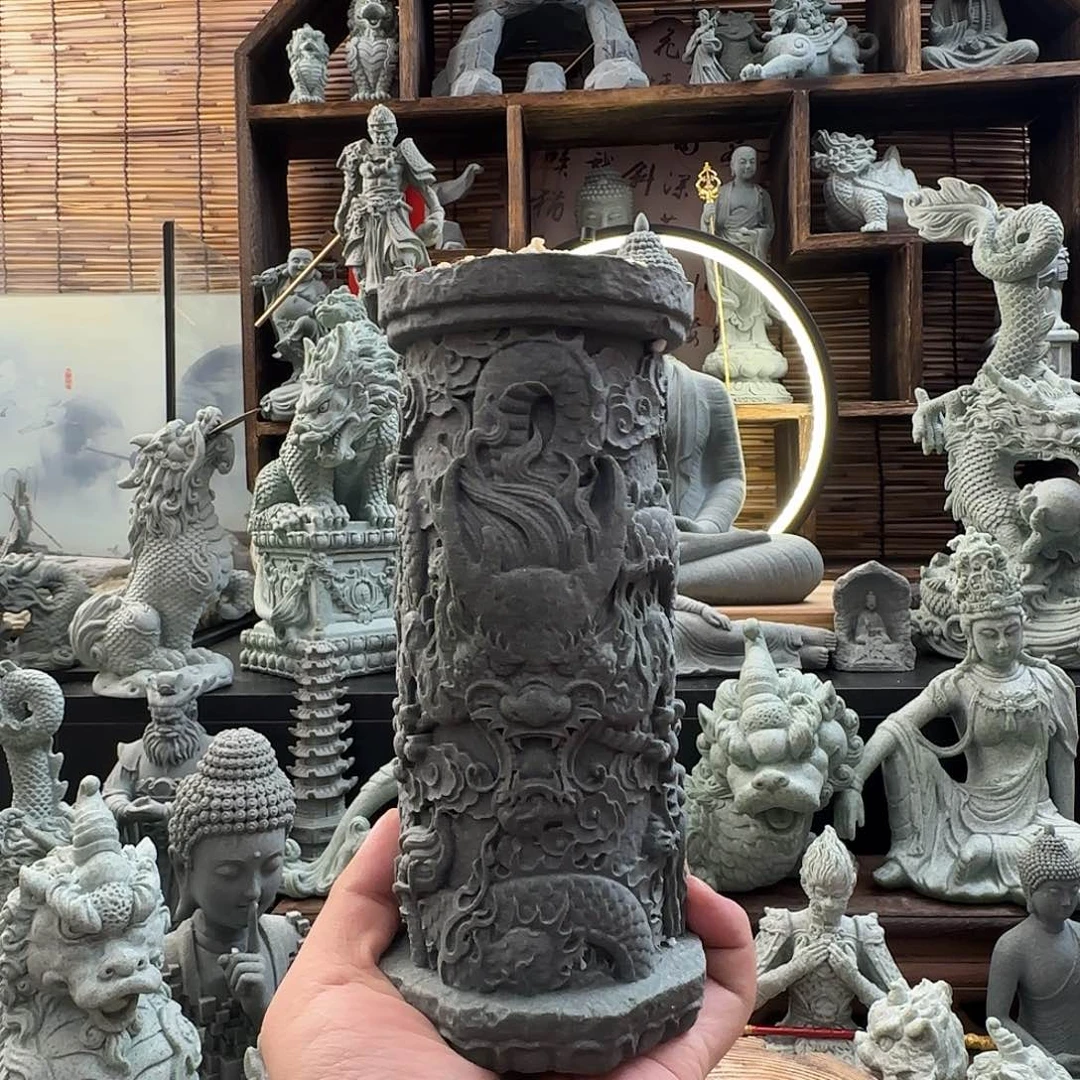 石材不退不换龙柱瑕疵一个大号的