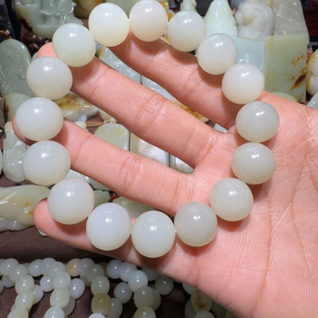 小***跑和田玉未镶嵌手串