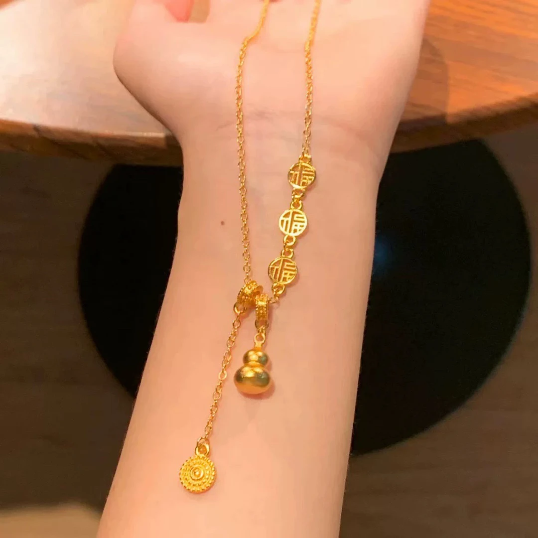福字链条款葫芦时尚项链