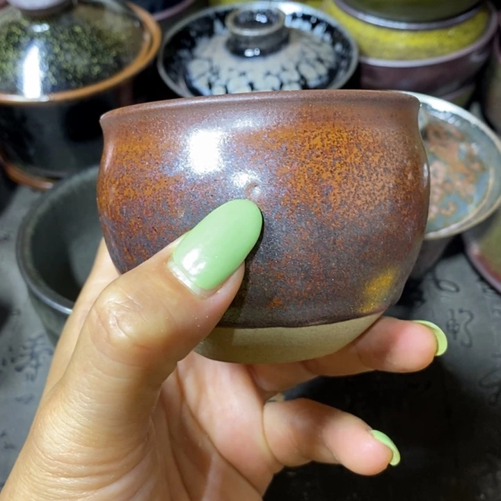 茶盏建阳建盏微瑕铁锈
