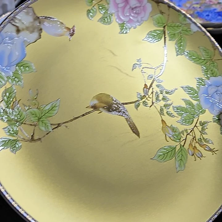 瓷片大瑕爆花或划痕琴瑟和鸣8寸4个浅盘6666