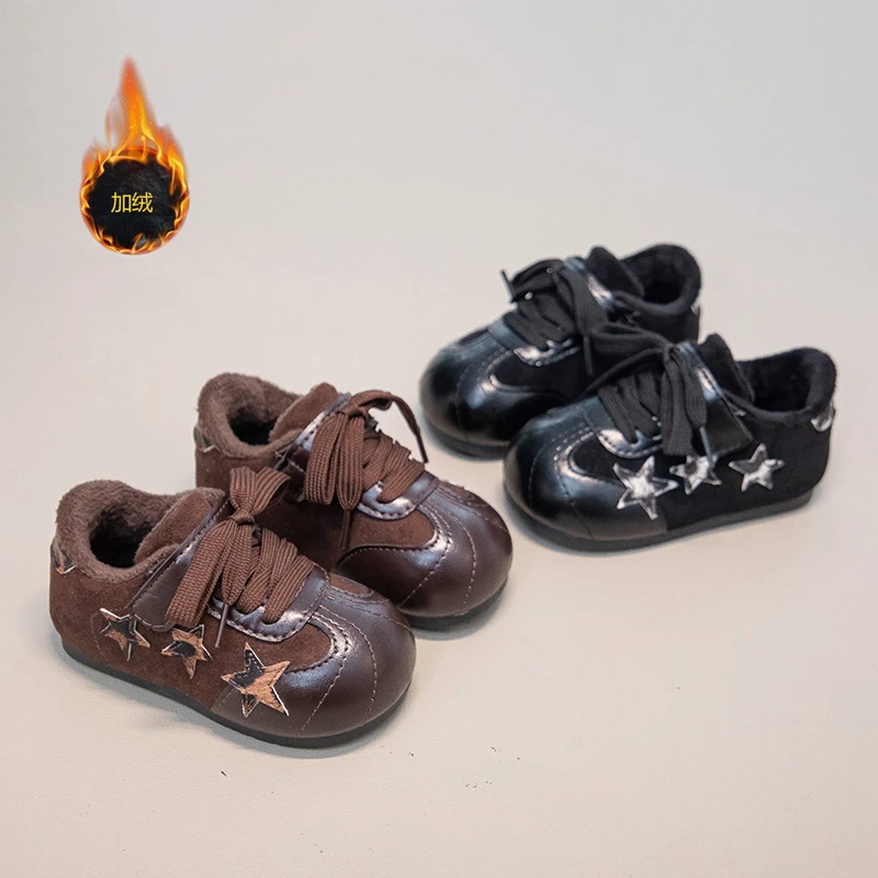 ABC儿童鞋2025秋冬新款儿童加绒棉鞋软底运动鞋阿甘鞋宝宝德训鞋