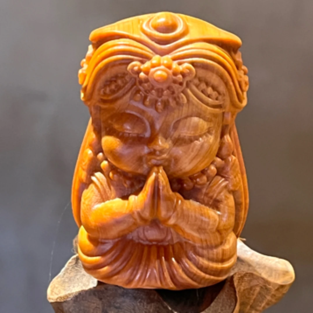 天然崖柏陈化老料手把件【扎基拉姆·前世今生】