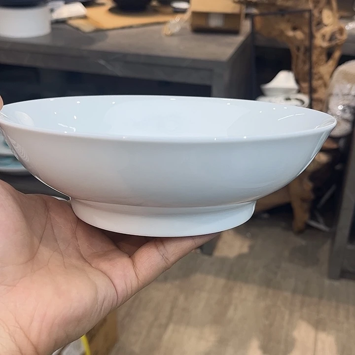 8寸白玉瓷半汤碗陶瓷