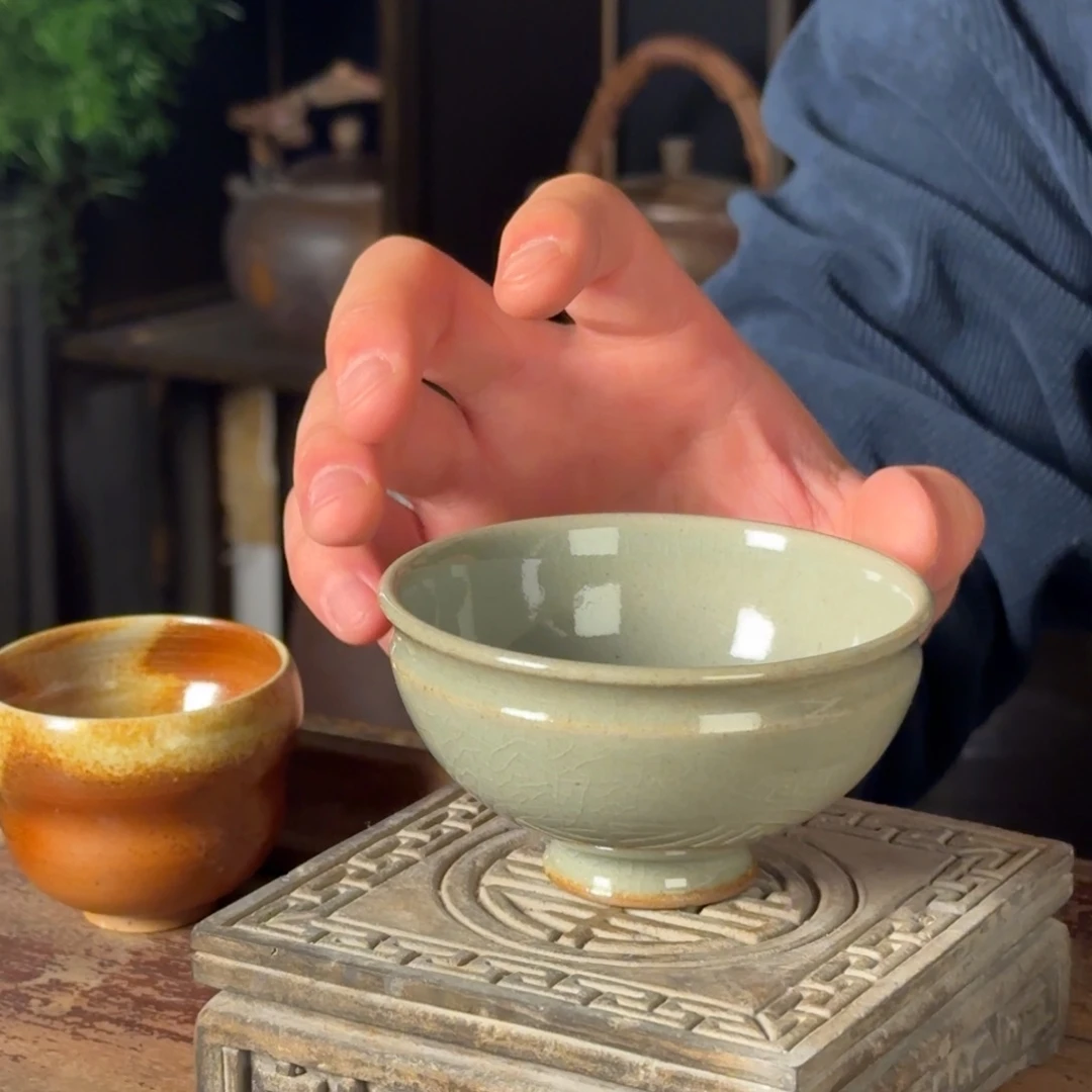 平阳窑手作青釉主人杯