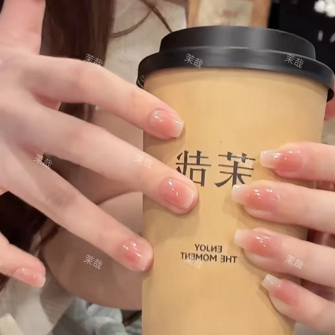 茉哉Q现货【初恋】纯手工定制美甲拆卸穿戴甲A4302