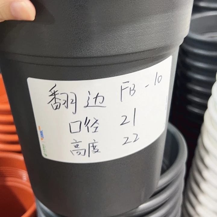 特价翻边盆口21高22混色无托6只