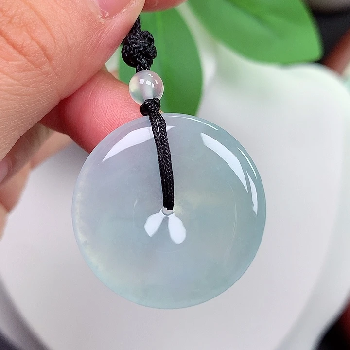 颈饰未镶嵌翡翠平安扣 28.8x4.1mm