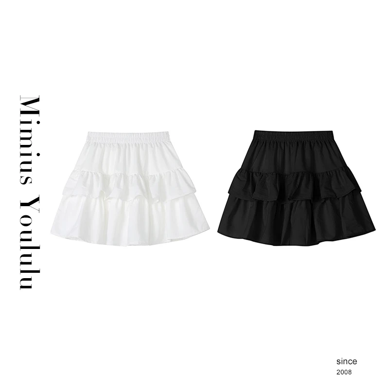 【mimius】喵喵 春夏基础百搭仙女花边蛋糕裙 WG03329