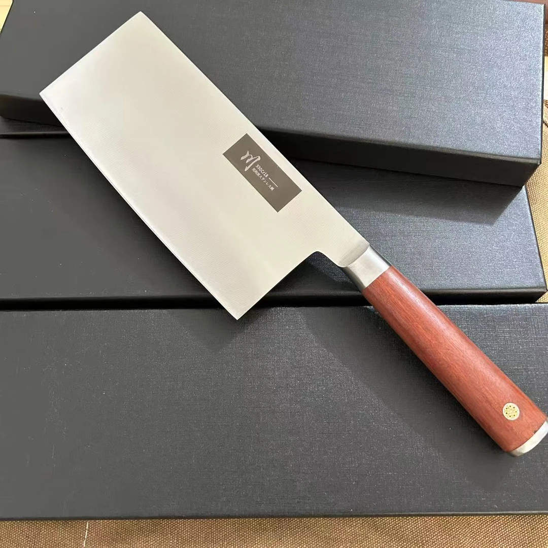 家用厨房切片刀檀木手柄9铬钢
