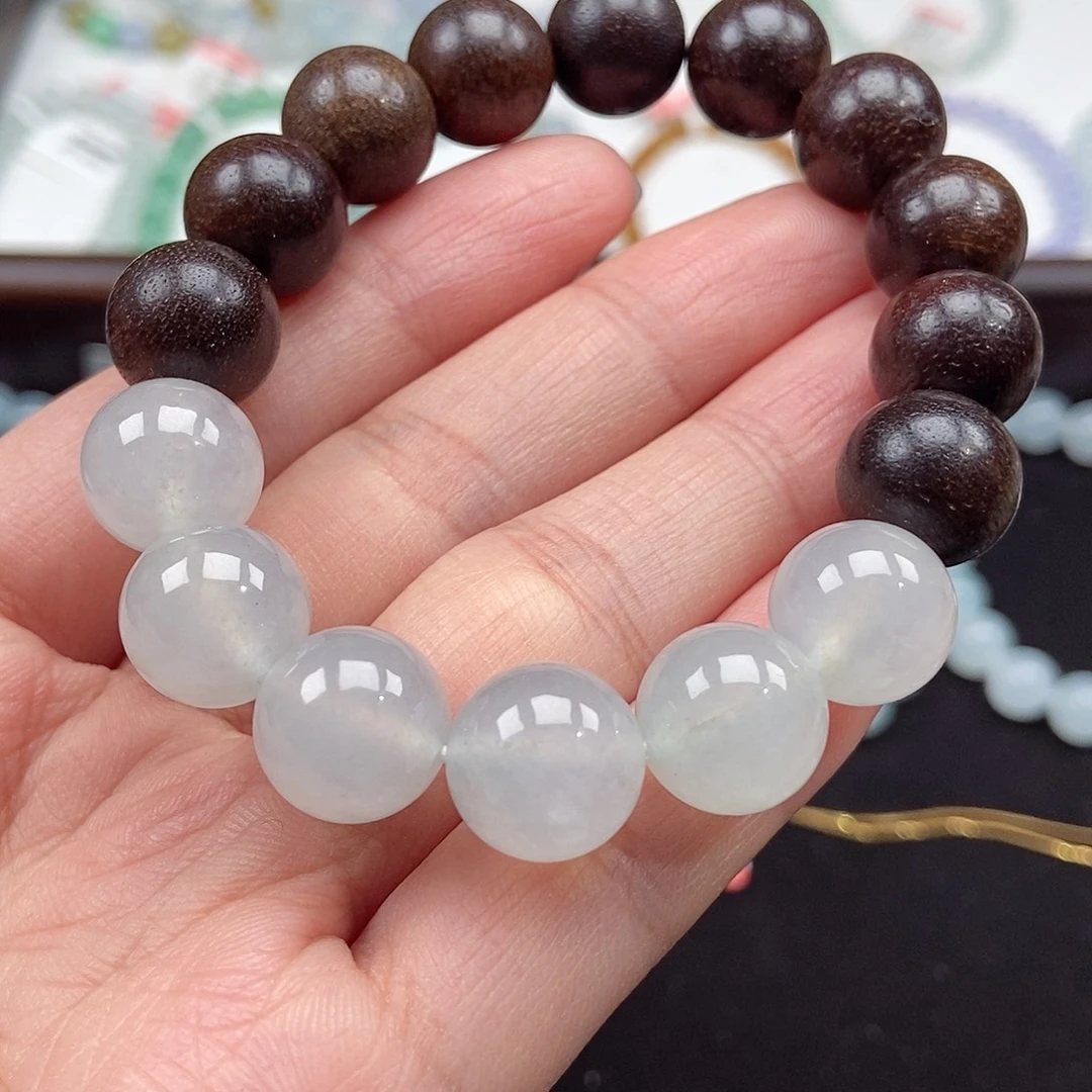 翡翠未镶嵌手串卡12