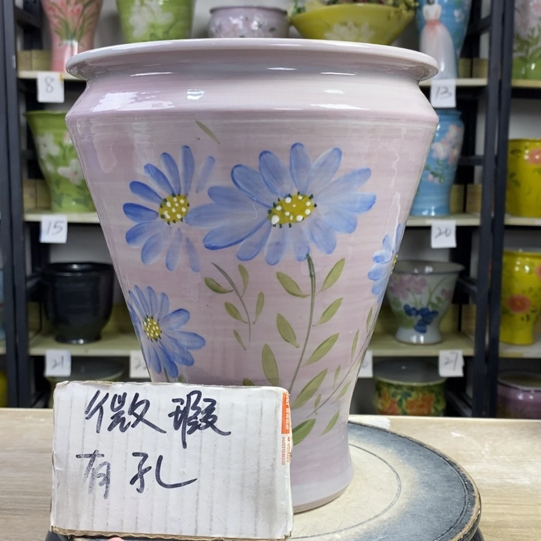 景德镇手工手绘陶瓷花盆