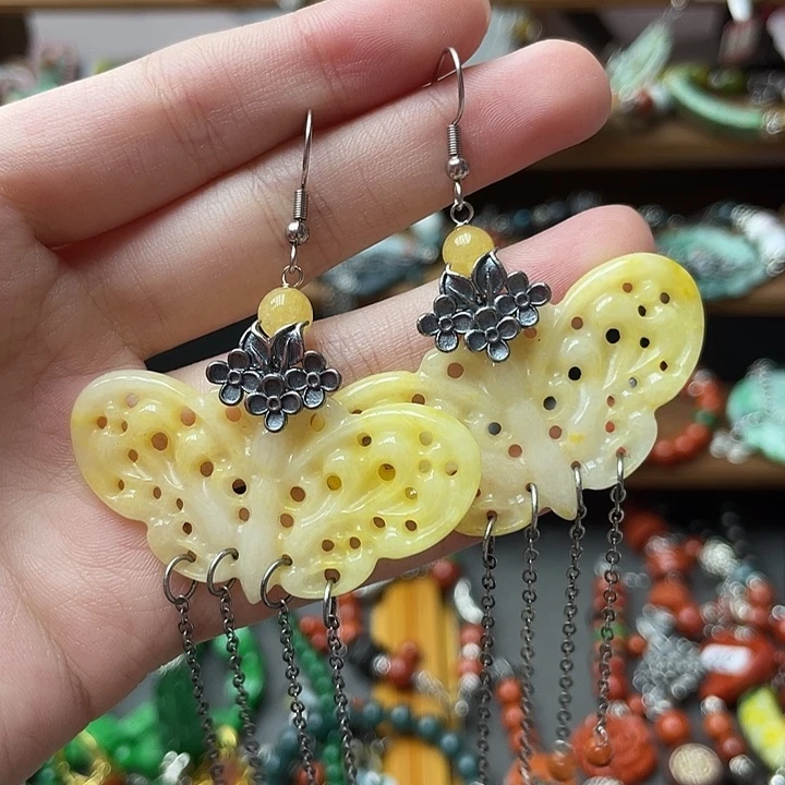 翡翠未镶嵌耳饰饰品