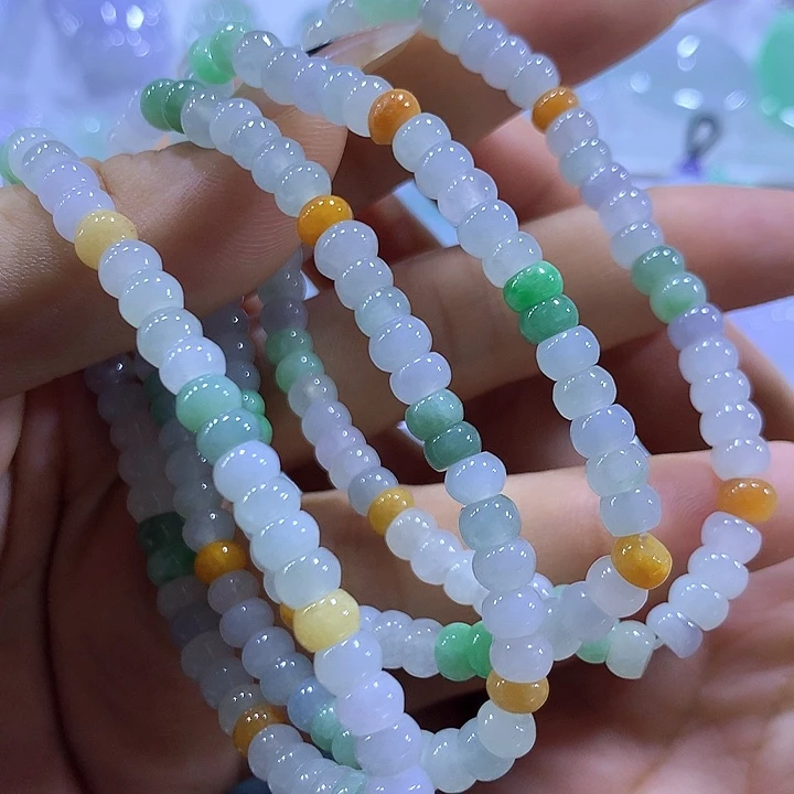 翡翠未镶嵌颈饰天然翡翠A货手串多样性发货发其一