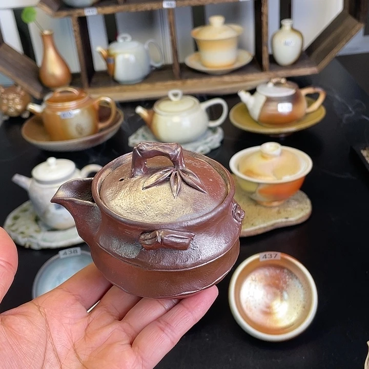 燃薪柴烧茶器竹节宝瓶