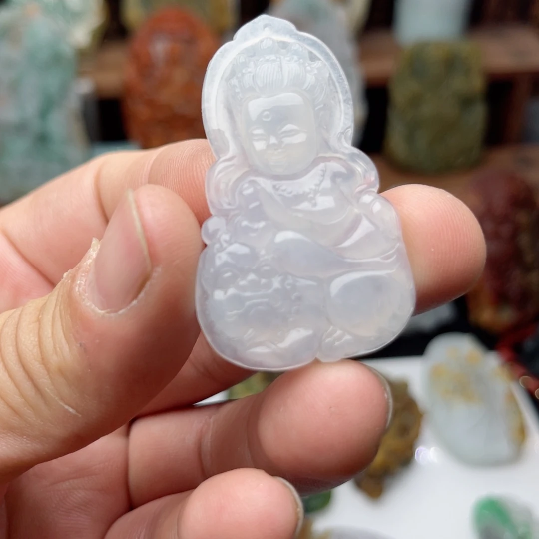 定制翡翠未镶嵌文殊