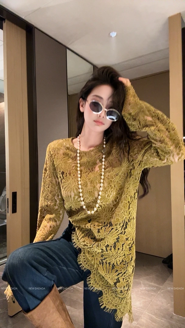 NEW DADADA 简约轻奢百搭长袖时尚休闲修身显瘦气质上衣CUM1489