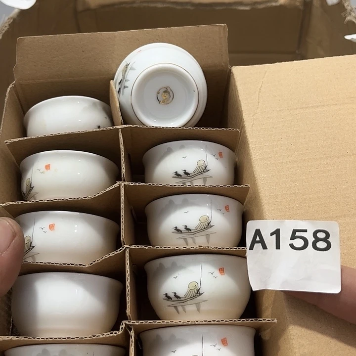 瓷片茶摆件工艺品摆件666