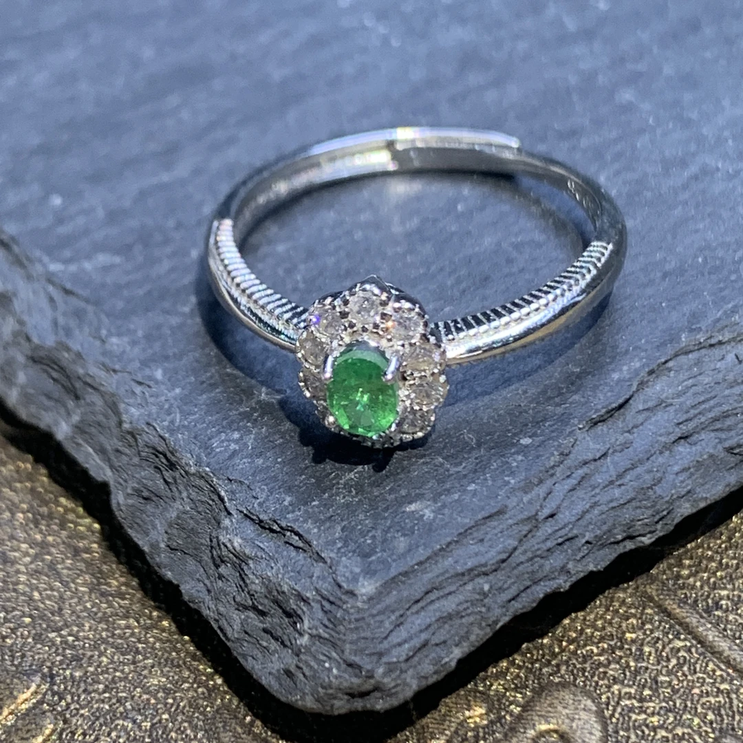 s925沙弗莱戒指 KT24062610