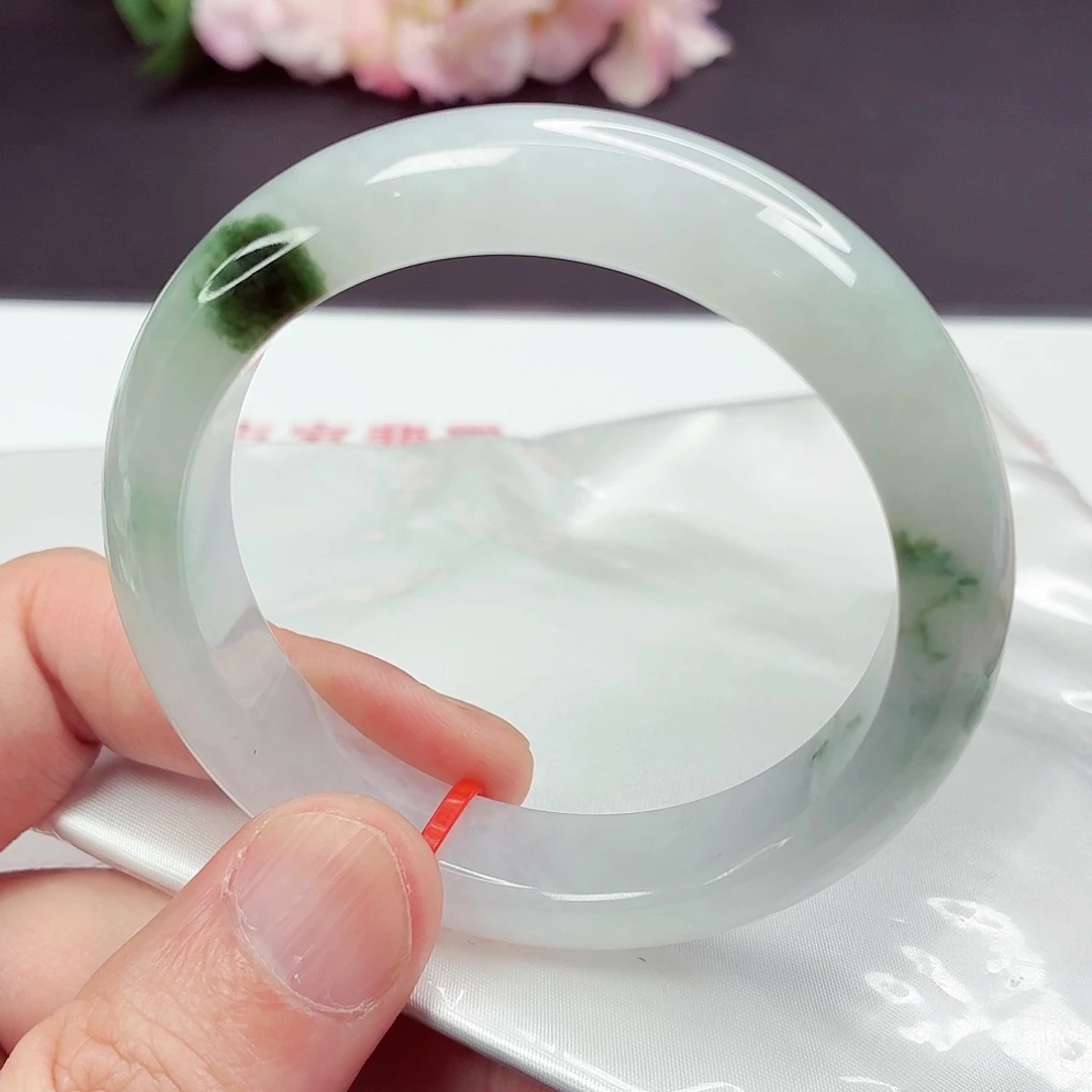 翡翠未镶嵌手镯54.8圈