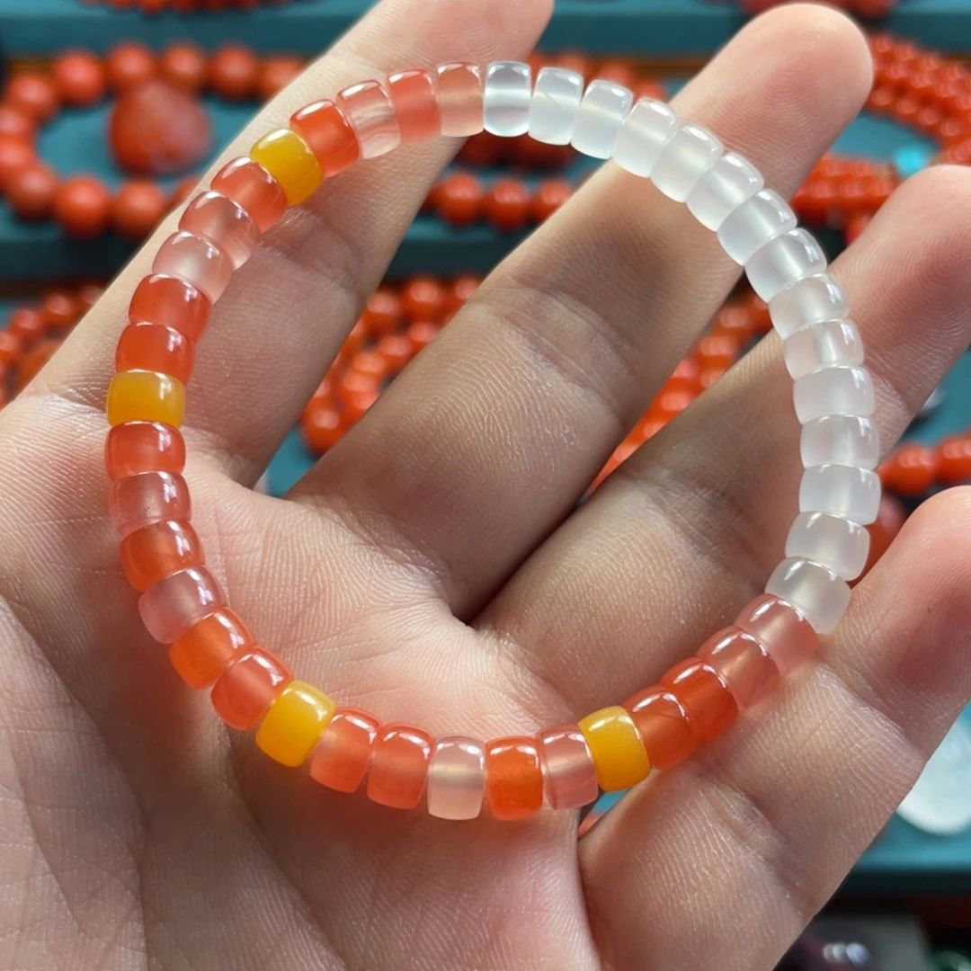 南红玛瑙串未镶嵌6.5mm