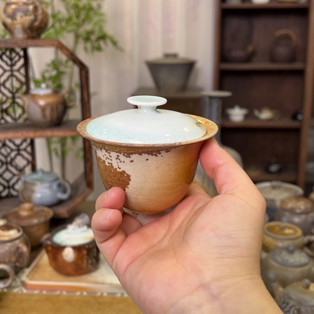 07中白顶翠精品盖碗