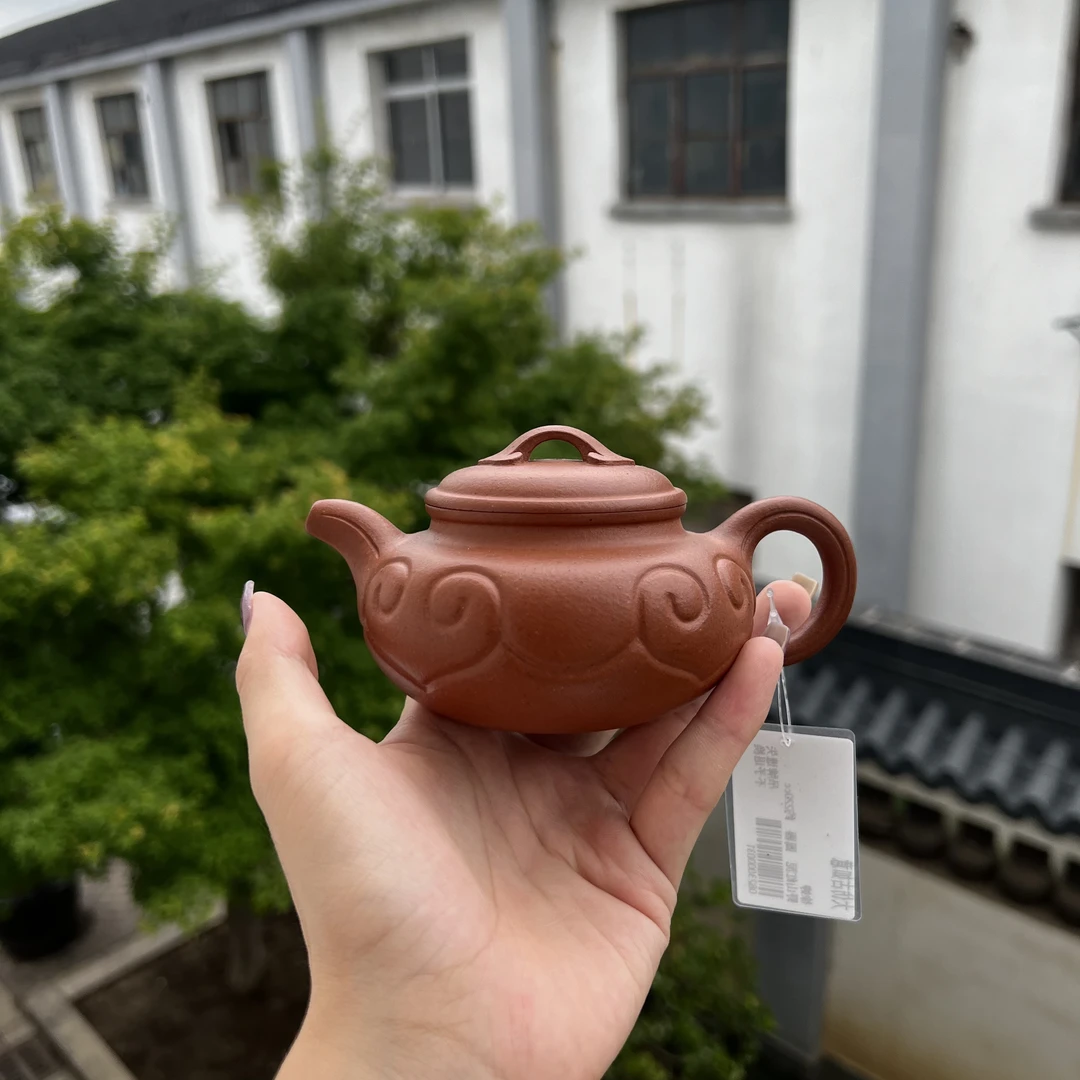 如意仿古壶·原矿精品野山红泥·180cc宜兴紫砂