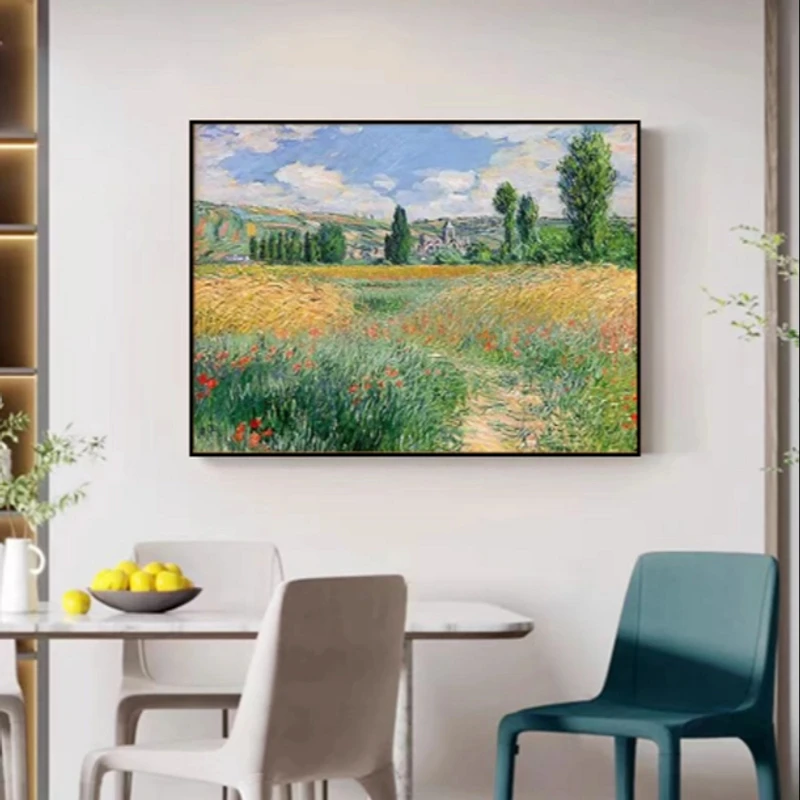 客厅挂画莫奈装饰画沙发背景墙高级感餐厅卧室壁画电箱艺术画5070