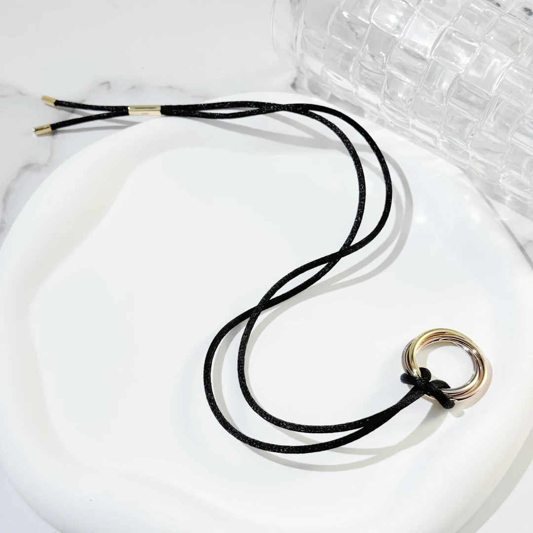 99新 Cartier/卡地亚 三色三环项链
