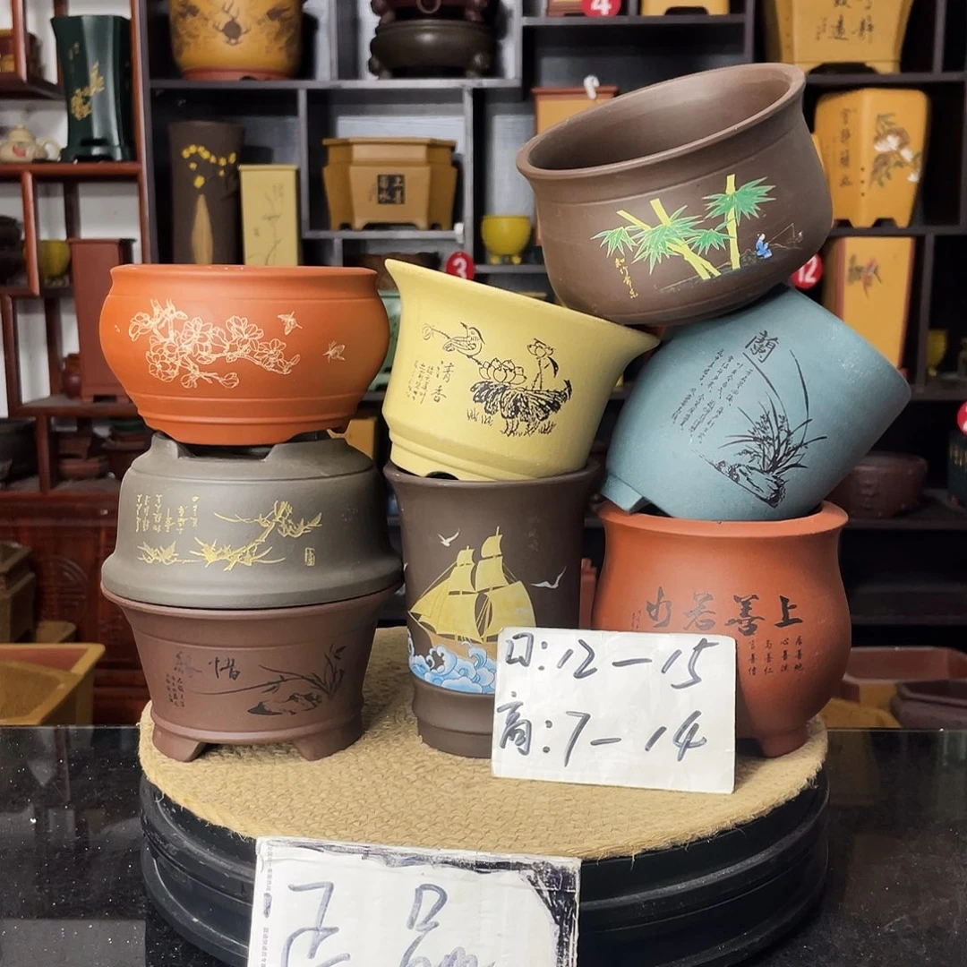 紫砂D-婉秋紫砂花盆